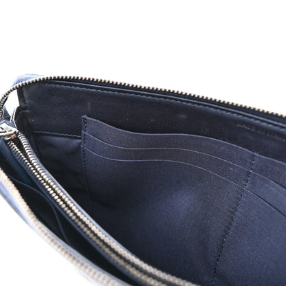 Chanel Metallic Caviar Quilted Small Zipped Boy Pouch Navy 11 of 11