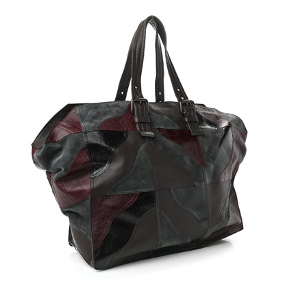 Bottega Veneta Suede Nappa Croc Embossed Patchwork Travel Bag Multicolor 3 of 8