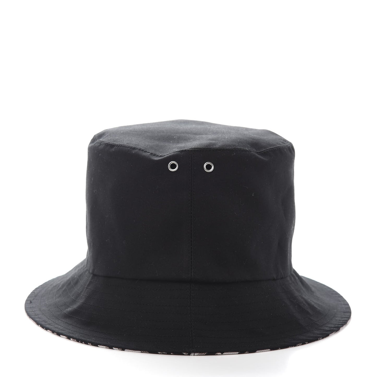 Polyester Cotton Oblique Teddy-D Brim Bucket Hat 58 Black