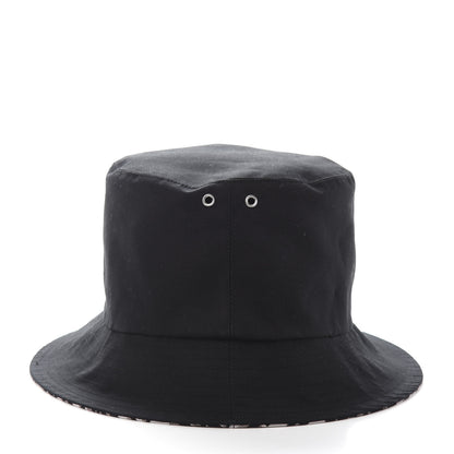 Christian Dior Polyester Cotton Oblique Teddy-D Brim Bucket Hat 58 Black 9 of 12