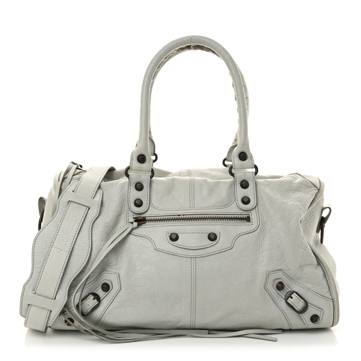 Agneau Classic Hardware Maxi Twiggy Gris Glace