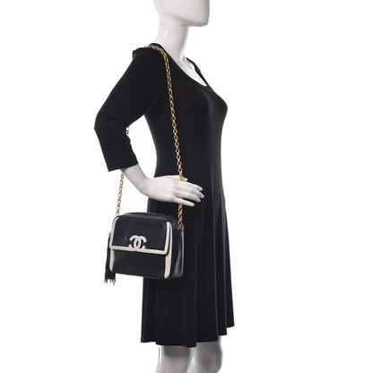 Chanel Lambskin Tassel Camera Case Navy White 2 of 18