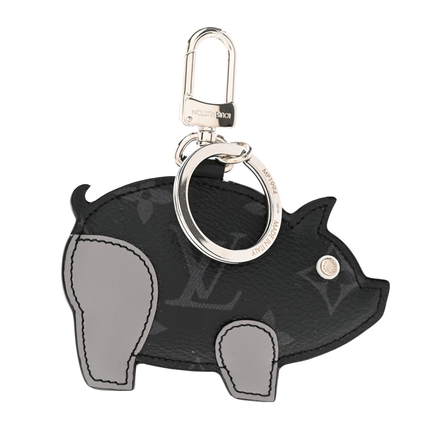Calfskin Monogram Eclipse Pig Bag Charm Key Holder