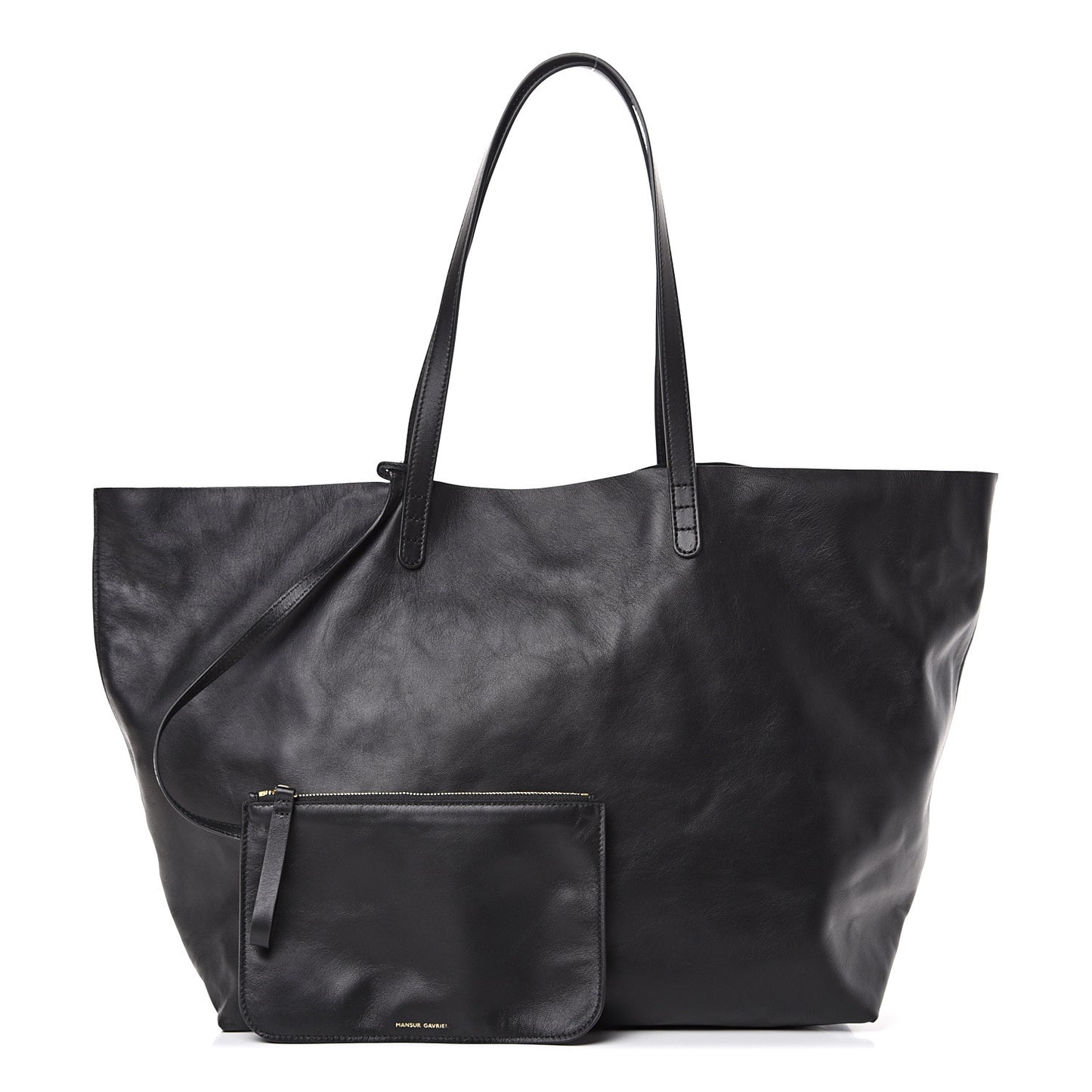 Lambskin Oversized Tote Black