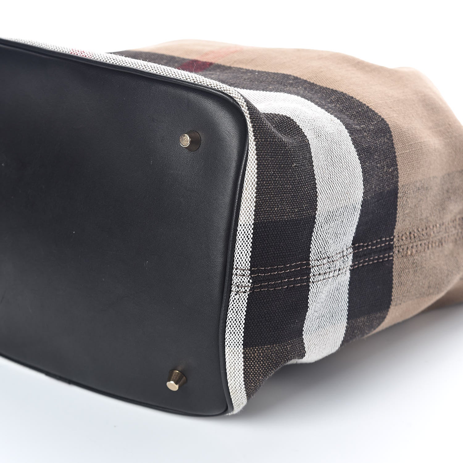 Burberry Canvas Mega Check Medium Ashby Hobo Saddle Black 10 of 10