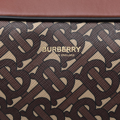 Burberry E-Canvas Monogram Calfskin Knight Messenger Bag Bridle Brown 9 of 11