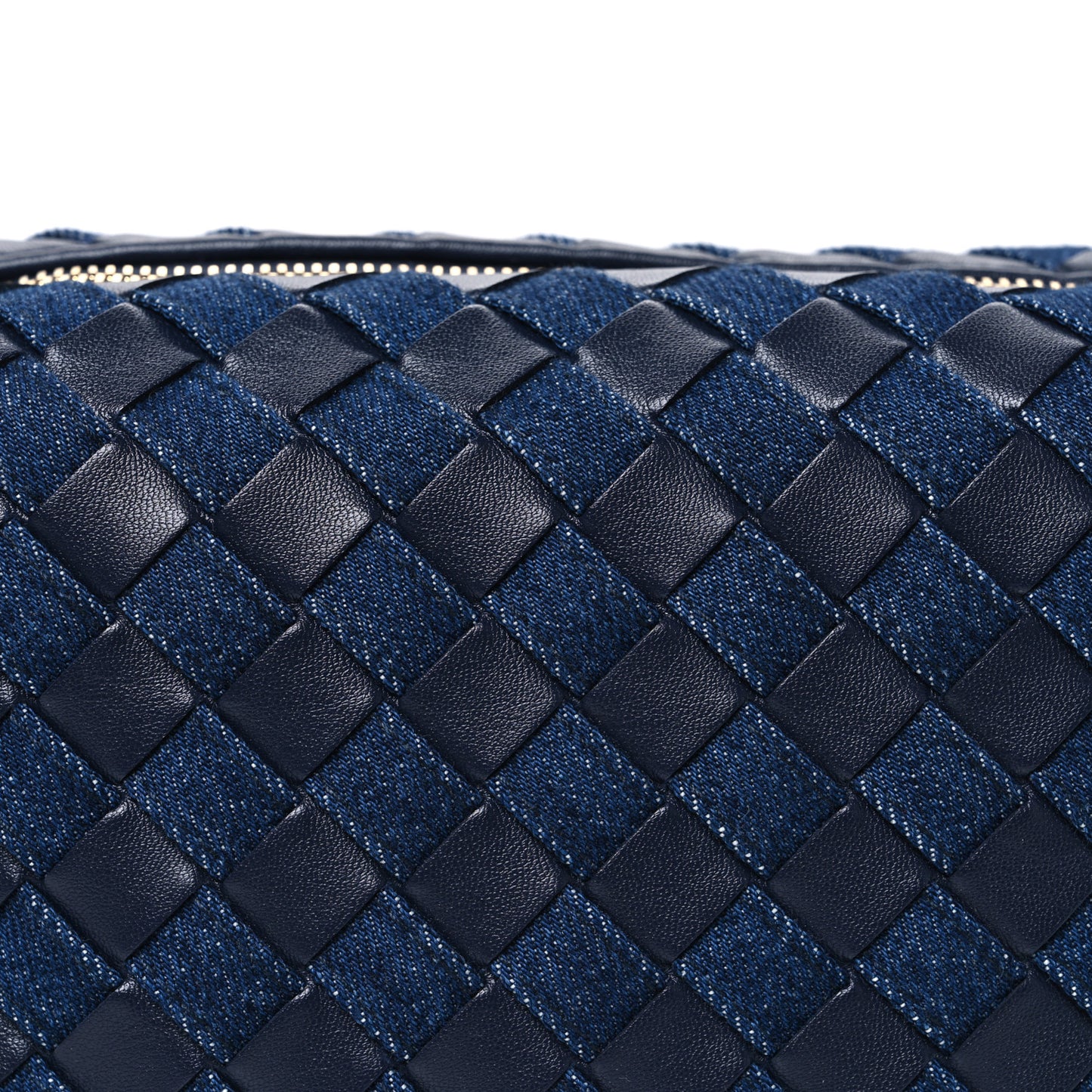 Nappa Denim Intrecciato Mini Wallace Abyss Indigo