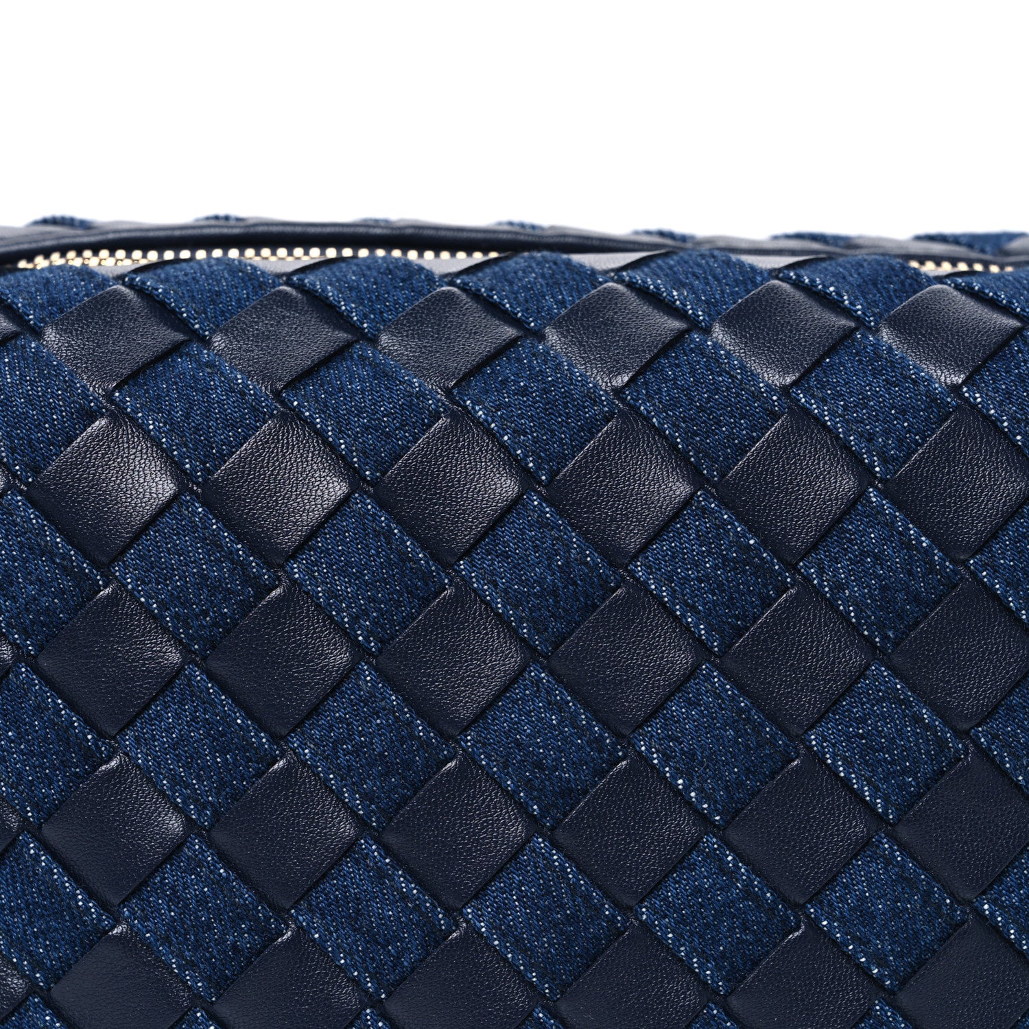 Bottega Veneta Nappa Denim Intrecciato Mini Wallace Abyss Indigo 9 of 11