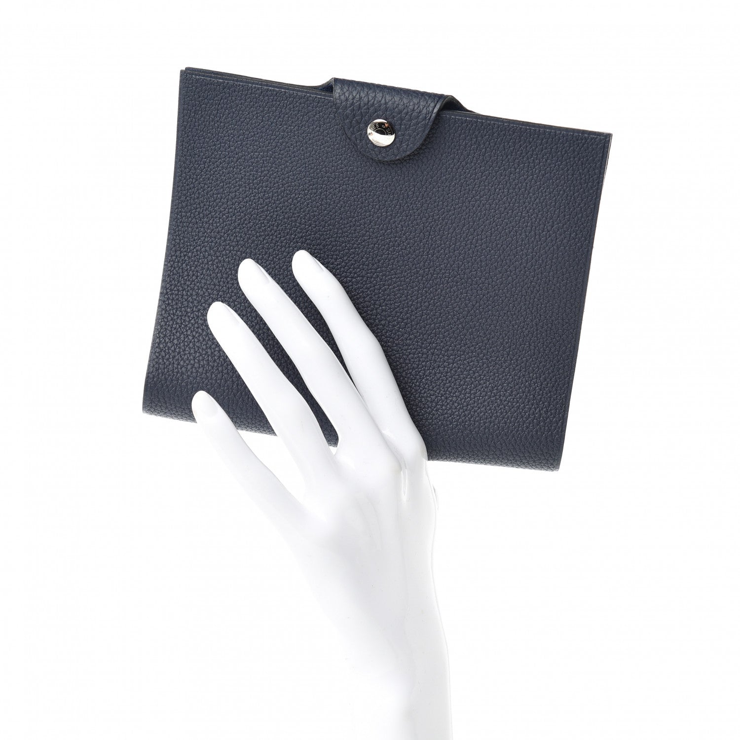 Hermes Taurillon Clemence Ulysse PM Notebook Cover Bleu Nuit 2 of 7