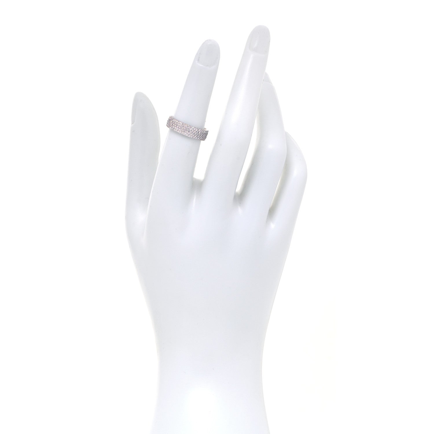 Tiffany 18K White Gold Diamond Metro Five-Row Ring 50 5.5 2 of 4