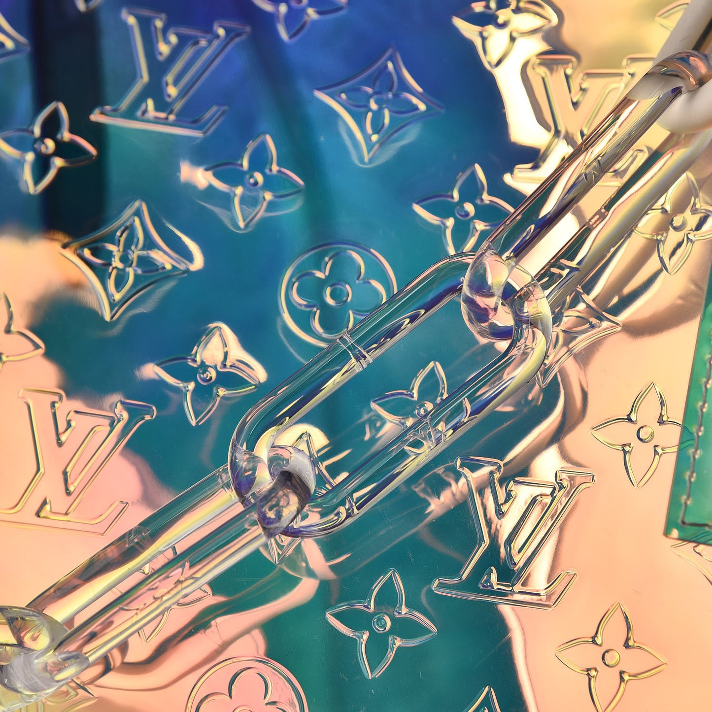 PVC Monogram Keepall Bandouliere 50 Iridescent Prism