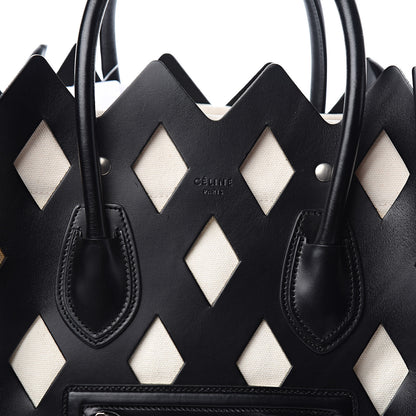 Celine Calfskin Medium Cutout Phantom Luggage Black 10 of 10