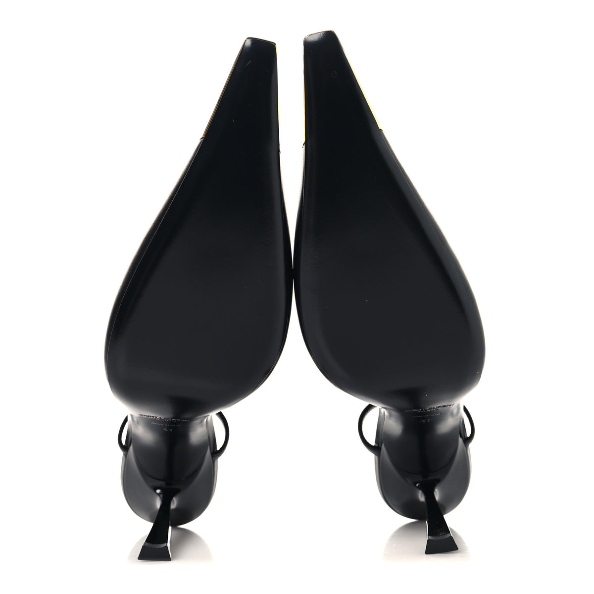 Saint Laurent Smooth Calfskin Jeanne 110 Slingback Pumps 41 Black 6 of 10