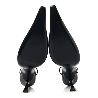 Saint Laurent Smooth Calfskin Jeanne 110 Slingback Pumps 41 Black 6 of 10