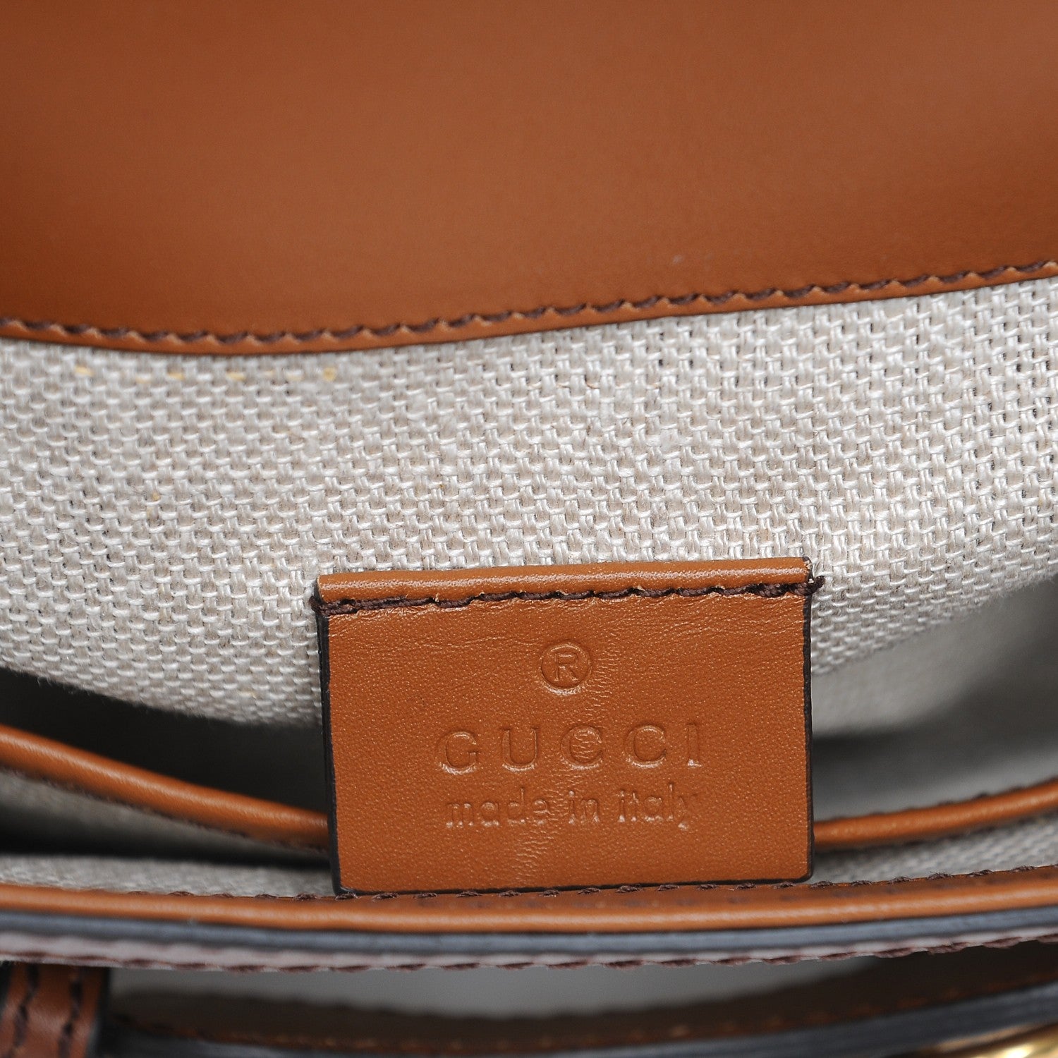 Gucci Monogram Small Lady Web Shoulder Bag Beige Cuir 6 of 7