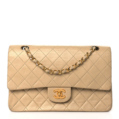 Chanel Lambskin Quilted Medium Double Flap Beige 1 of 24