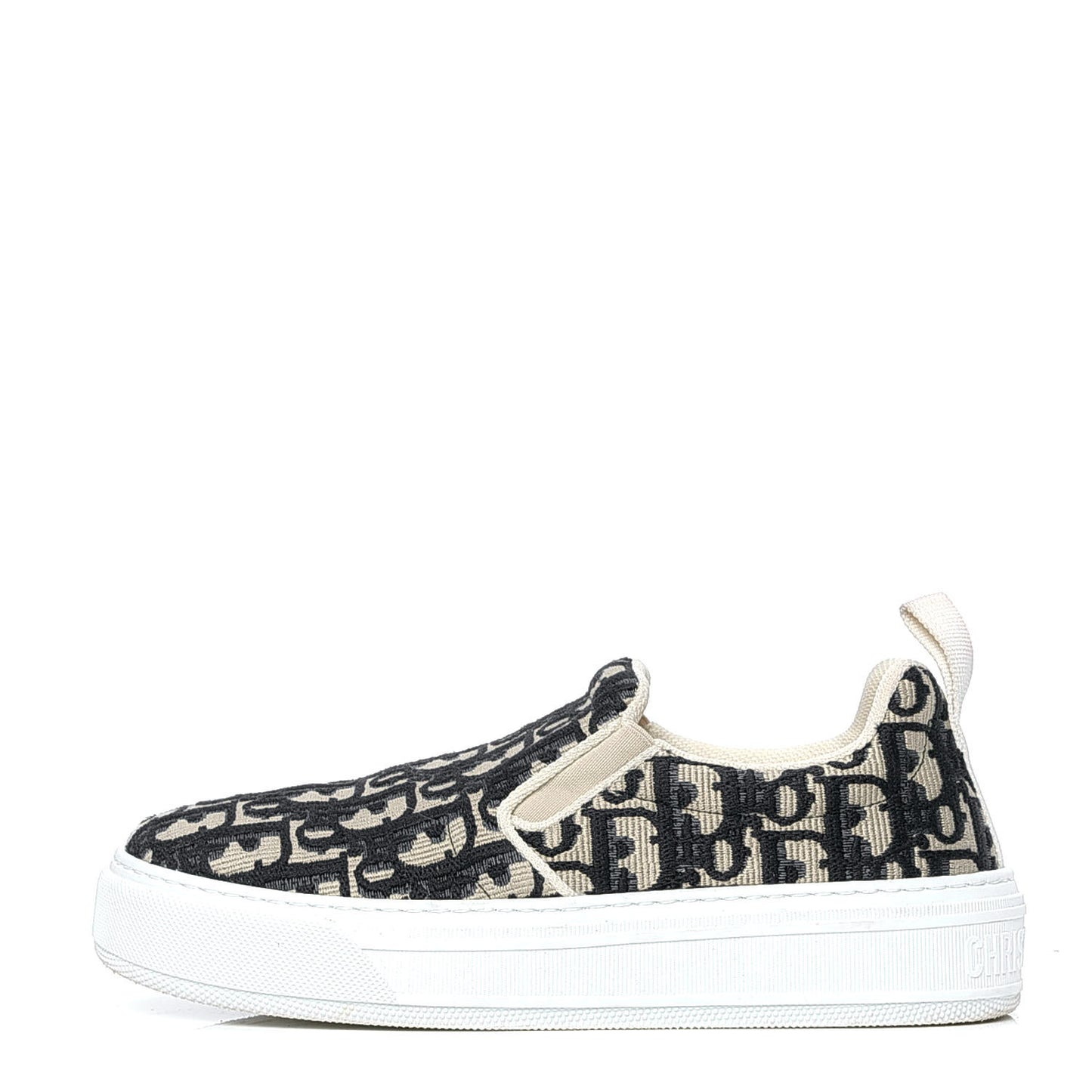 Canvas Oblique Embroidered Womens Solar Slip On Sneakers 36 Deep Blue