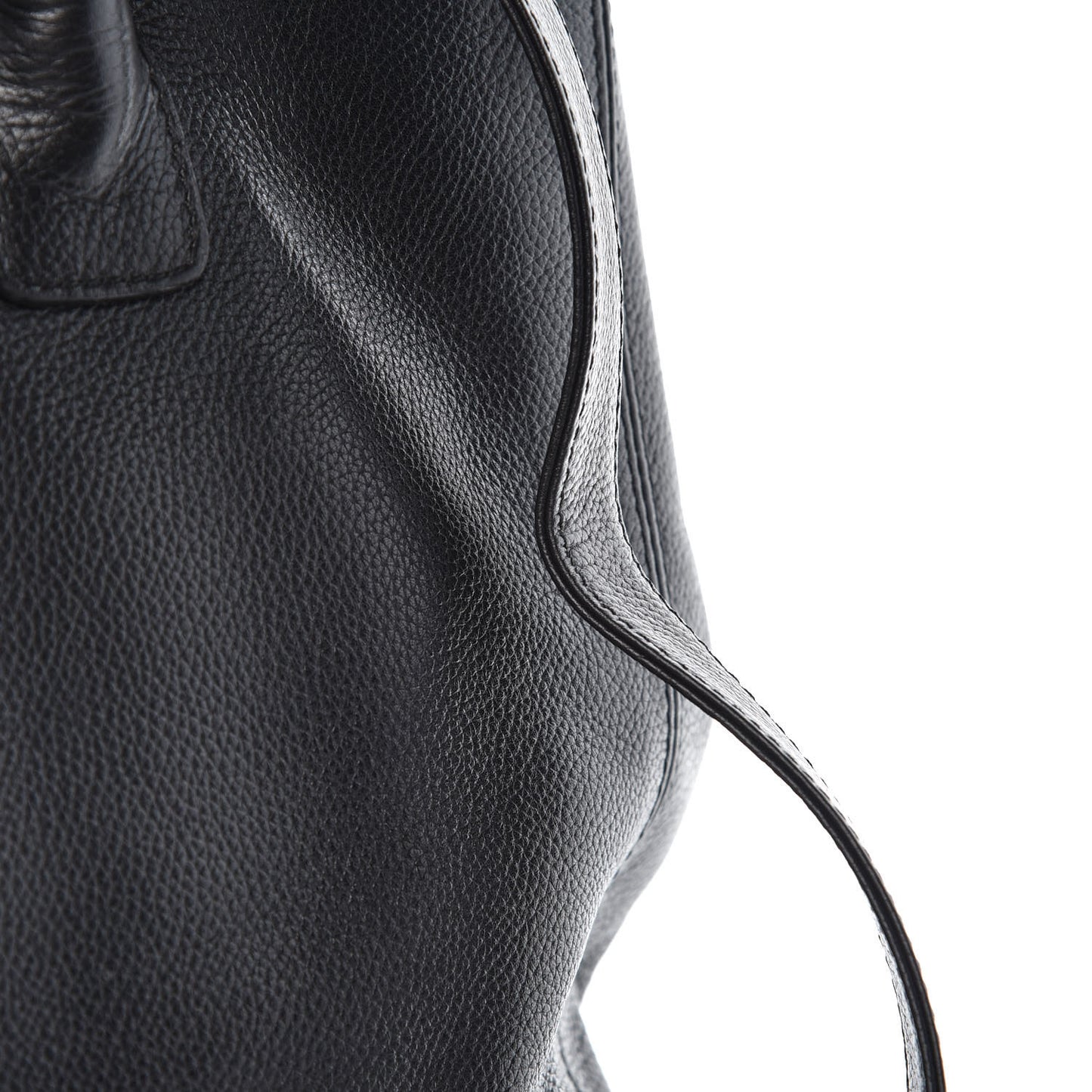 Calfskin Cerf Shopper Tote Black
