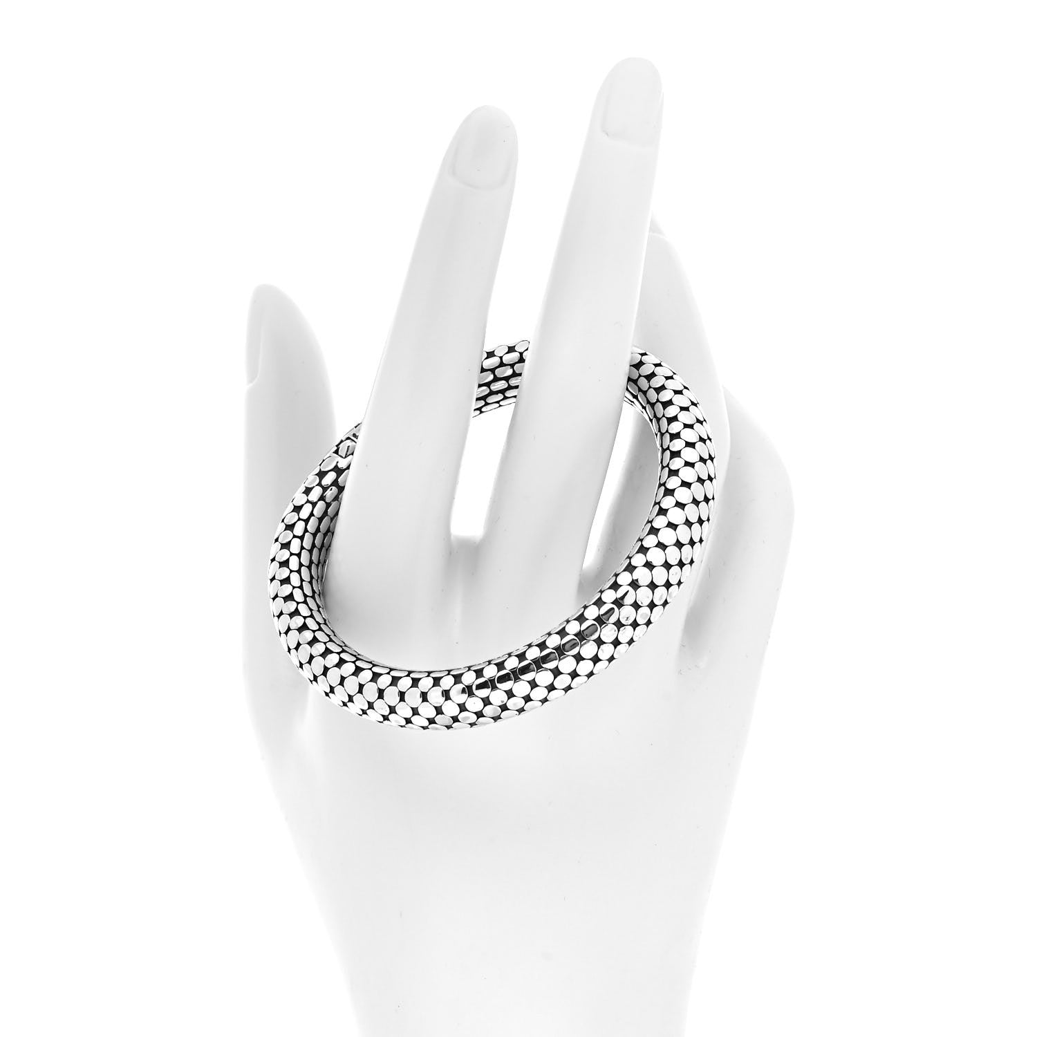 John Hardy Sterling Silver 10mm Dot Bangle Bracelet 2 of 5