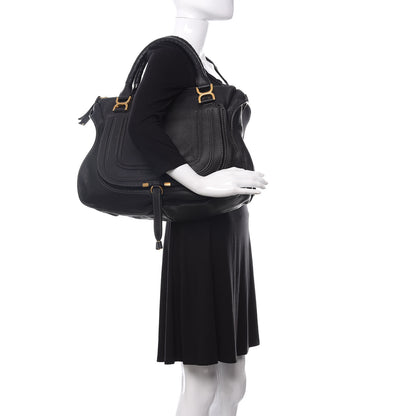 Chloe Calfskin Large Marcie Satchel Black 2 of 12