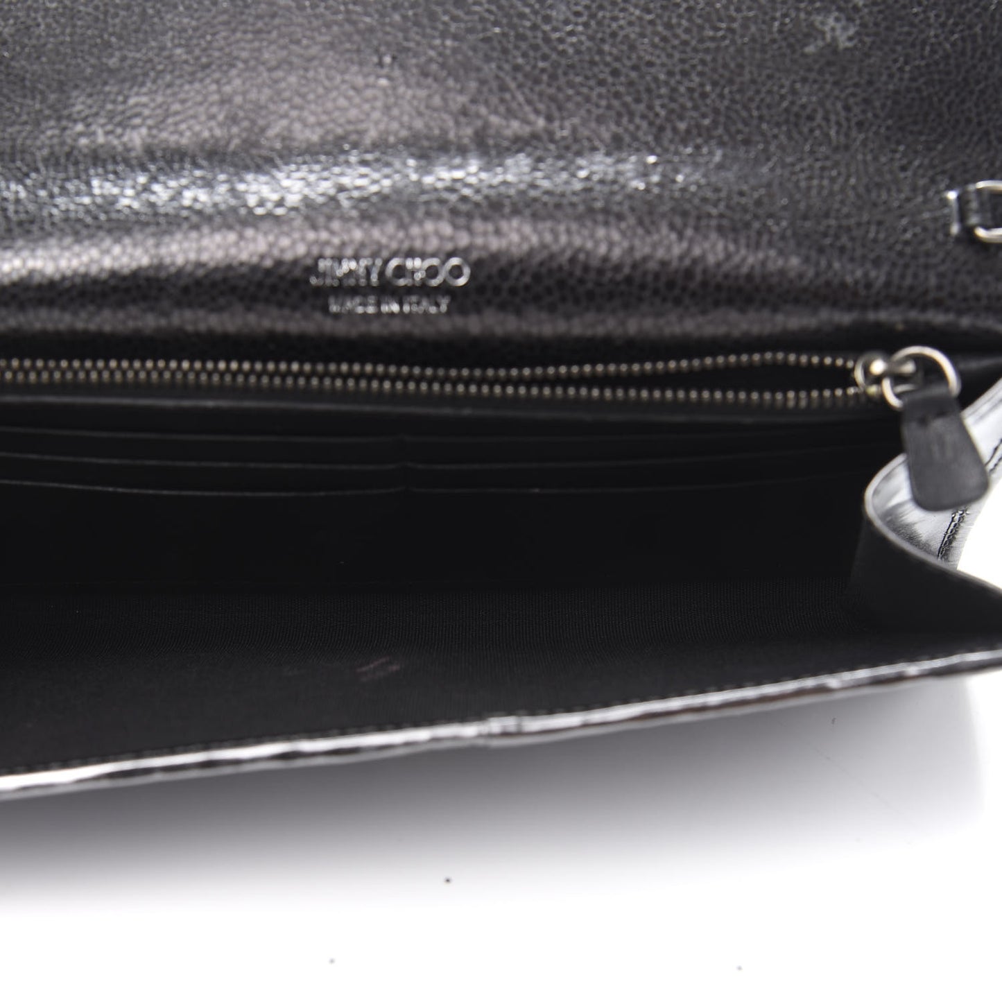Glitter Milla Wallet on Chain Silver