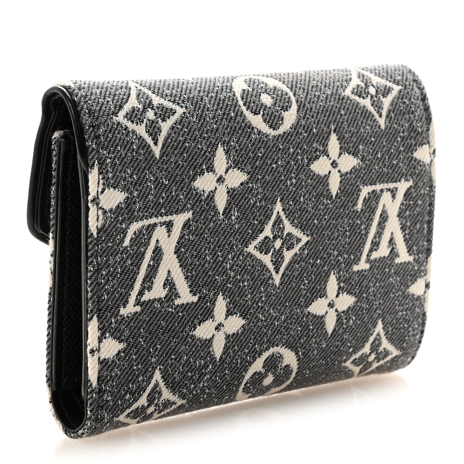 Louis Vuitton Denim Monogram Jacquard Victorine Wallet Grey 3 of 6