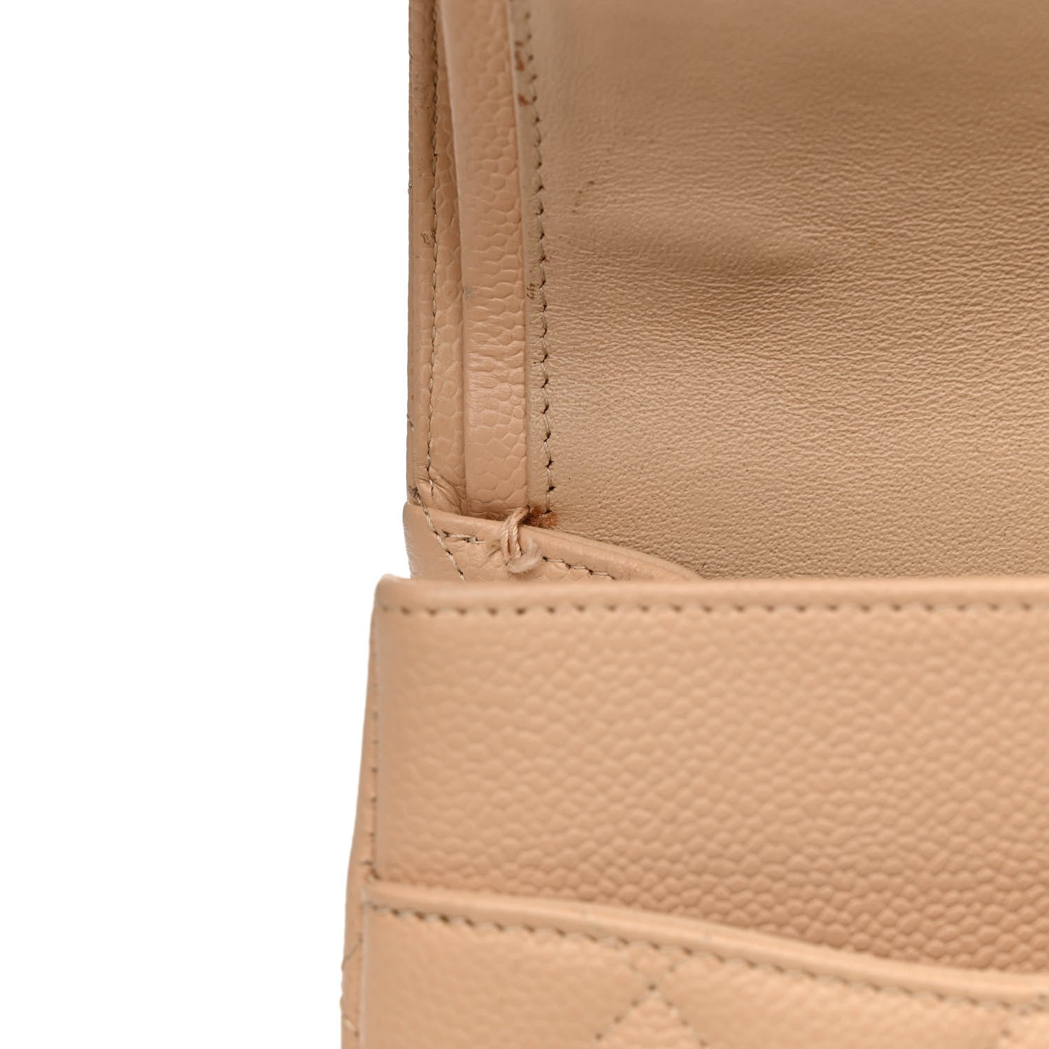 Chanel Caviar Quilted Jumbo Double Flap Beige 13 of 13