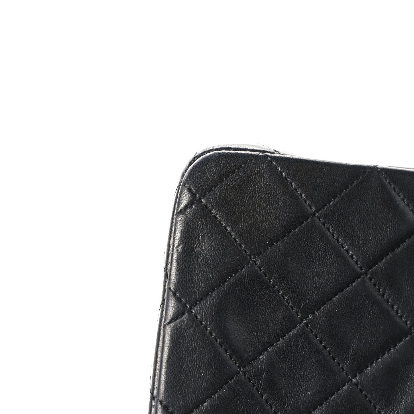 Lambskin Quilted Small Double Flap Black