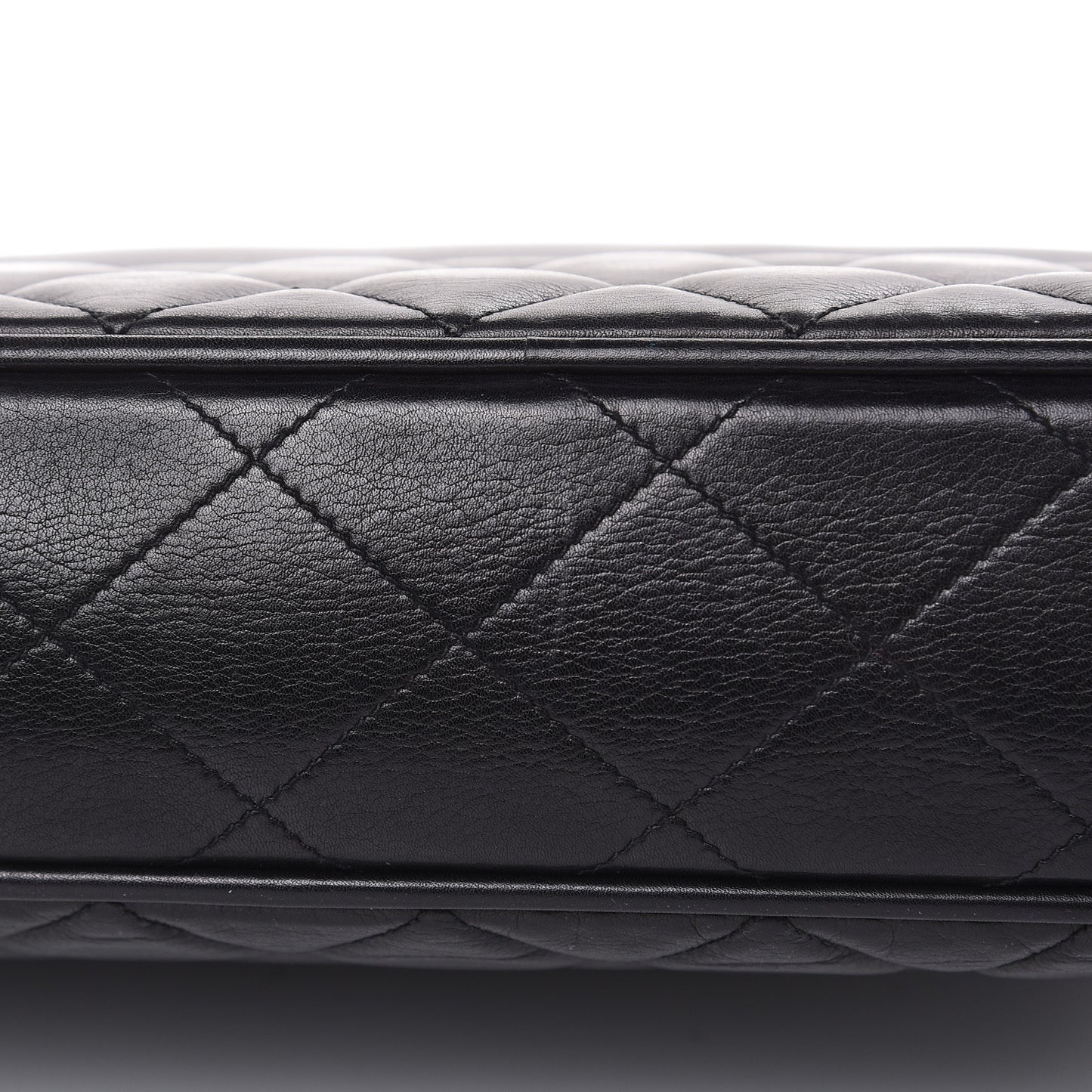 Lambskin Quilted Shoulder Bag Black
