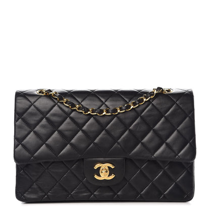 Chanel Lambskin Quilted Medium Double Flap Black 1 of 11