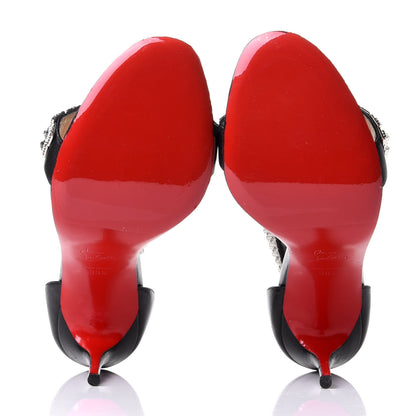 Christian Louboutin Nappa Priyadora 100 Studded Sandals 39.5 Black Silver 7 of 9