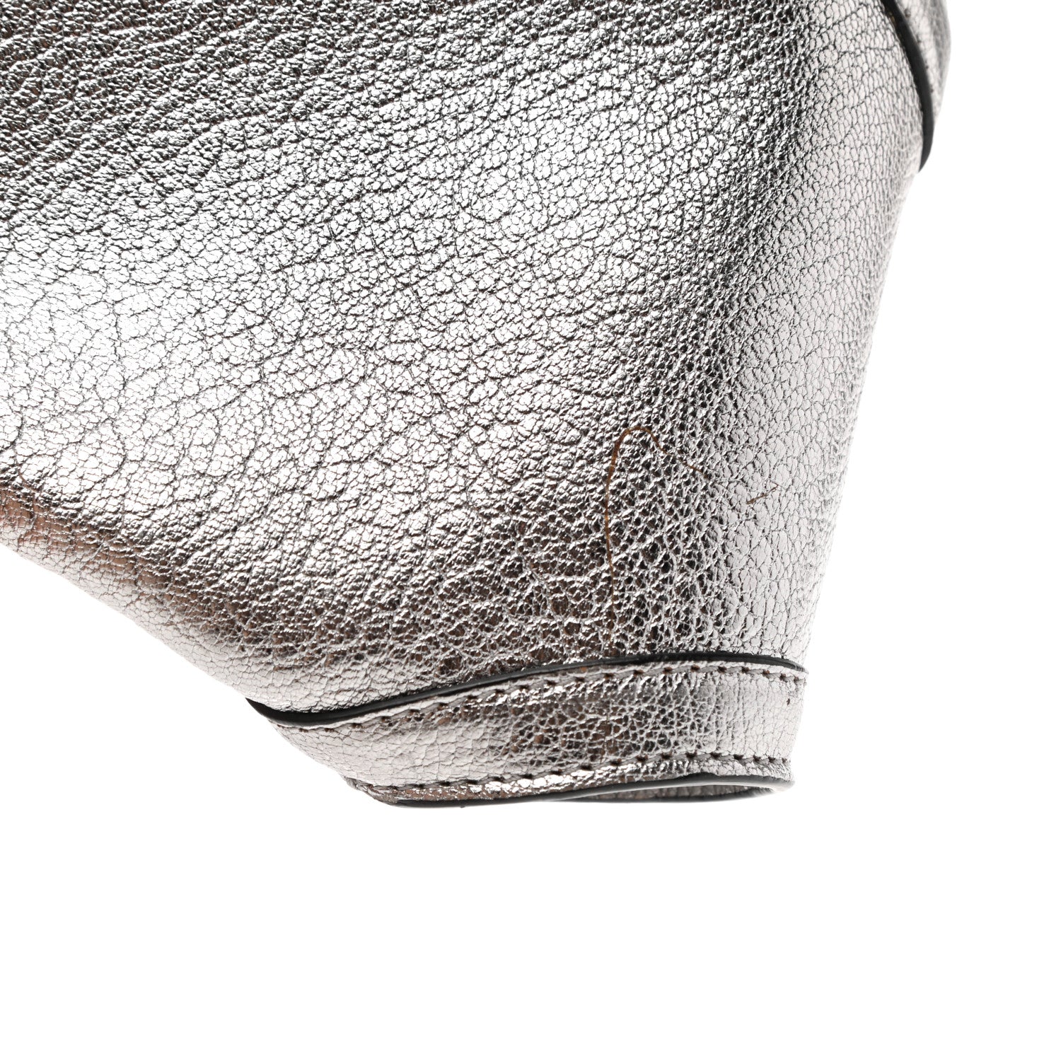 Alexander McQueen Metallic Lambskin De Manta Clutch Silver 8 of 11