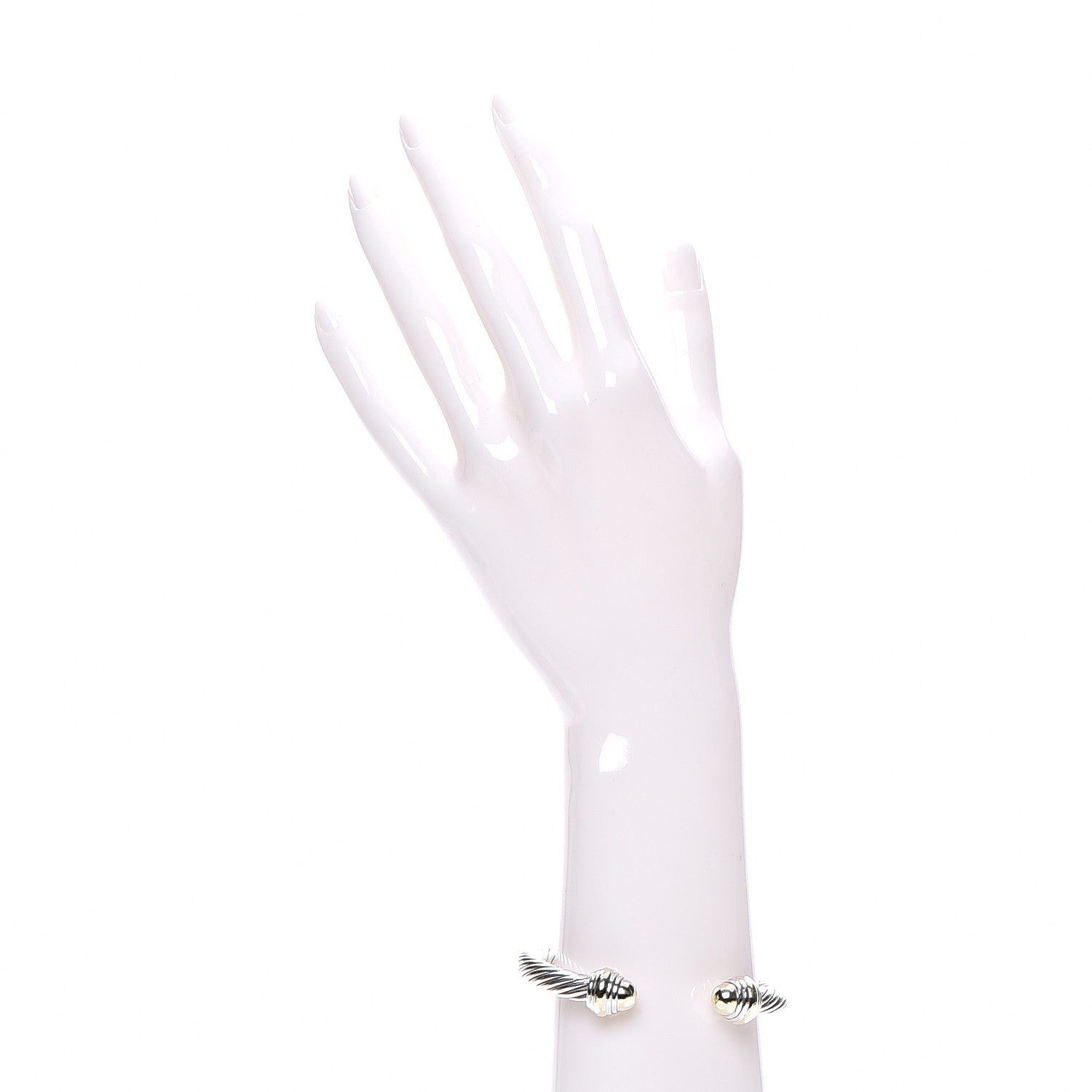 David Yurman Sterling Silver 14K Yellow Gold 7mm Cable Classics Bracelet 2 of 5