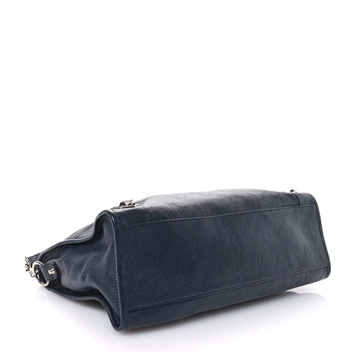 Balenciaga Chevre Silver Metallic Edge Hardware S City Bleu Nuit Dark Sea 5 of 14