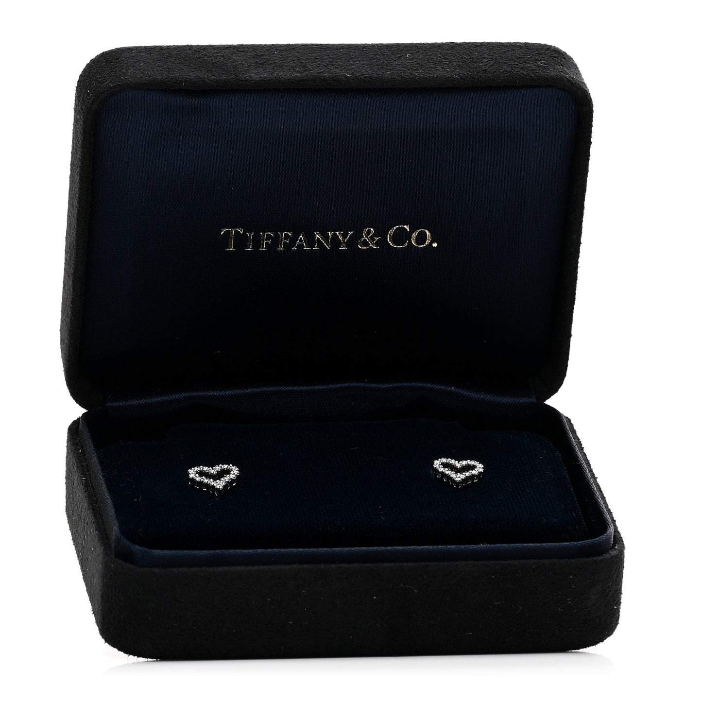 Platinum Diamond Extra Mini Heart Earrings
