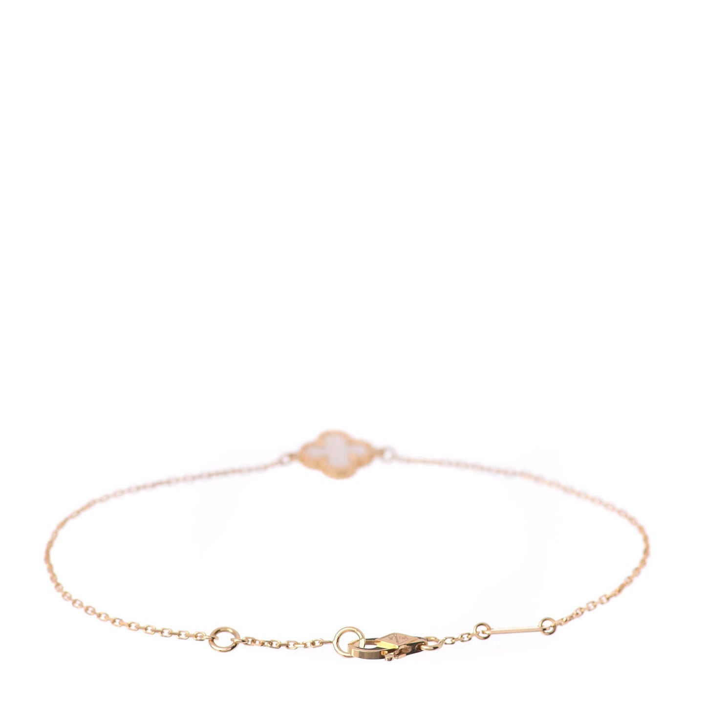 18K Yellow Gold Mother of Pearl Sweet Alhambra Bracelet