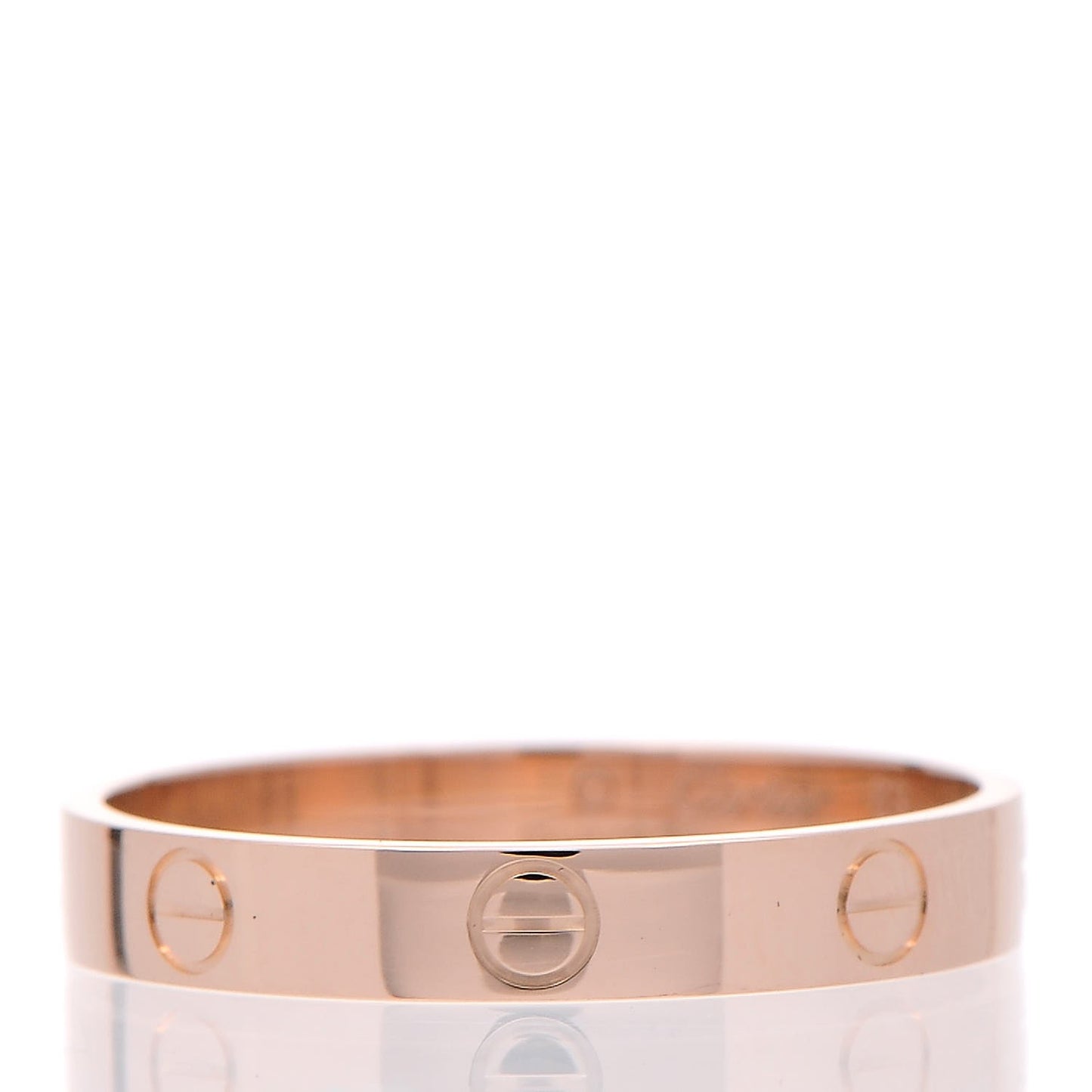 18K Pink Gold 3.5mm LOVE Wedding Band Ring 63 10.25