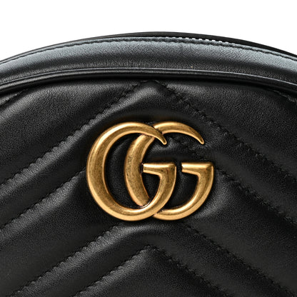 Gucci Calfskin Matelasse GG Marmont Belt Bag 75 30 Black 7 of 10