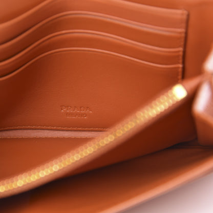 Prada Saffiano Metal Wristlet Wallet Orange 6 of 12