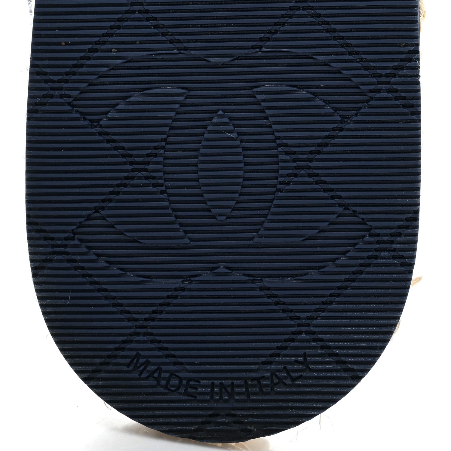 Chanel Fabric Patent Calfskin CC Espadrilles 35 Blue 6 of 8