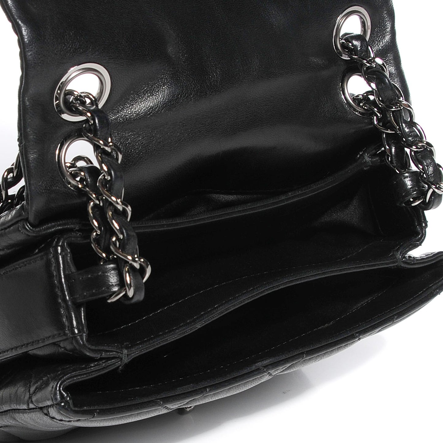 Lambskin Quilted Mini Chanel 3 Flap Black
