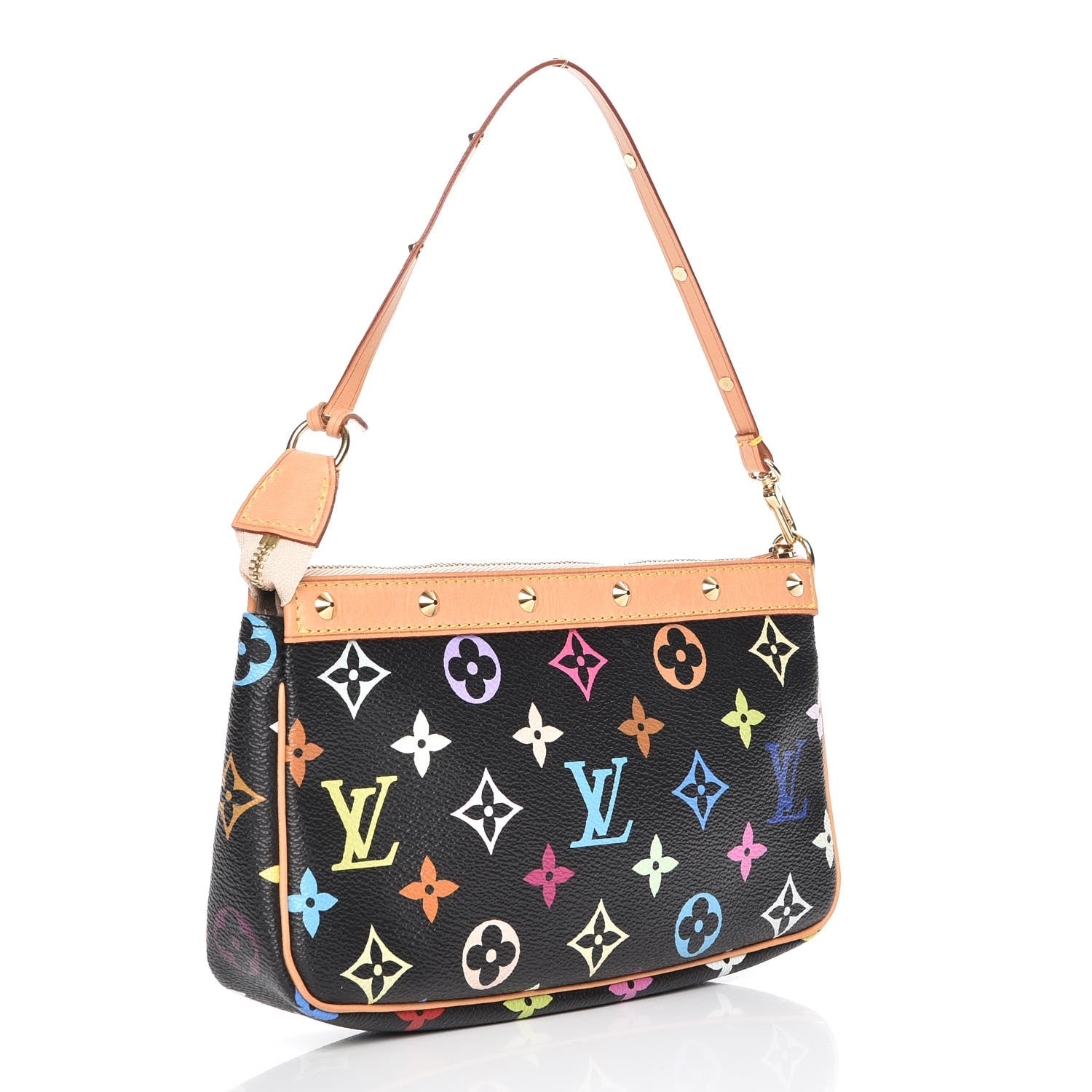Louis Vuitton Monogram Multicolor Pochette Accessories Black 4 of 9