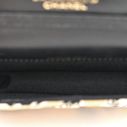 Chanel Canvas Check Flag Printed CC Clutch With Chain Beige Multicolor 5 of 12