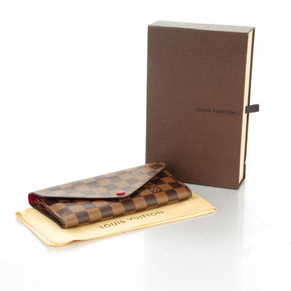 Louis Vuitton Damier Ebene Josephine Wallet Red 4 of 7