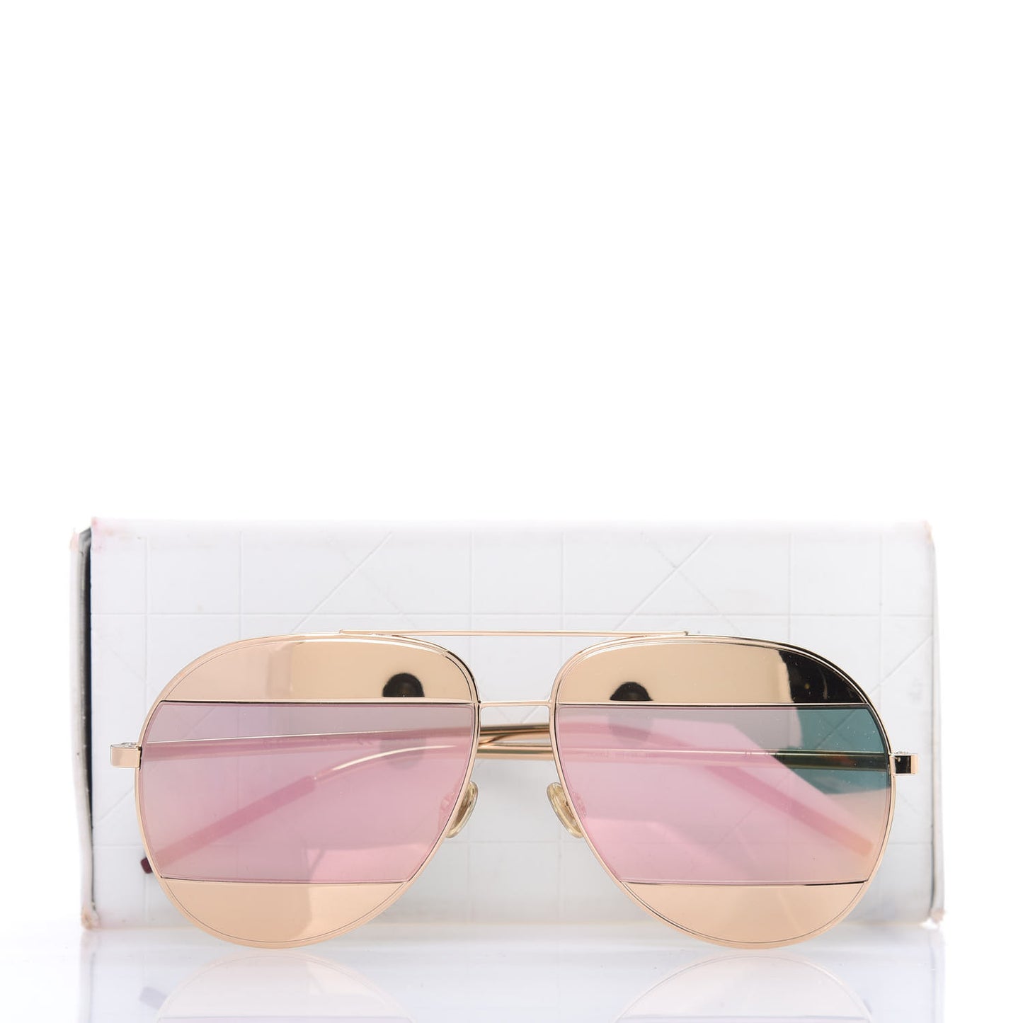 Split 1 Aviator Sunglasses Rose Gold