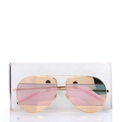 Christian Dior Split 1 Aviator Sunglasses Rose Gold 7 of 7