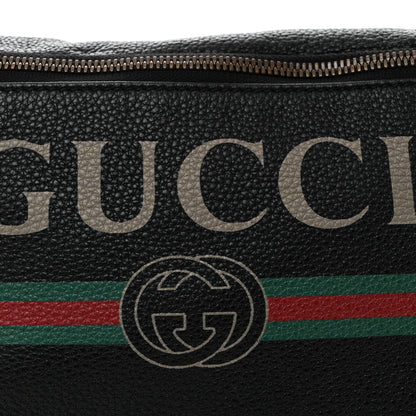Gucci Grained Calfskin Logo Belt Bag Black 8 of 10