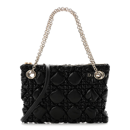 Christian Dior Calfskin Puffy Macrocannage Small Dior Crunchy Bag Black 1 of 11
