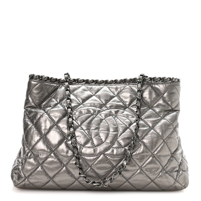 Chanel Metallic Calfskin Small Chain Me Tote Silver 1 of 11