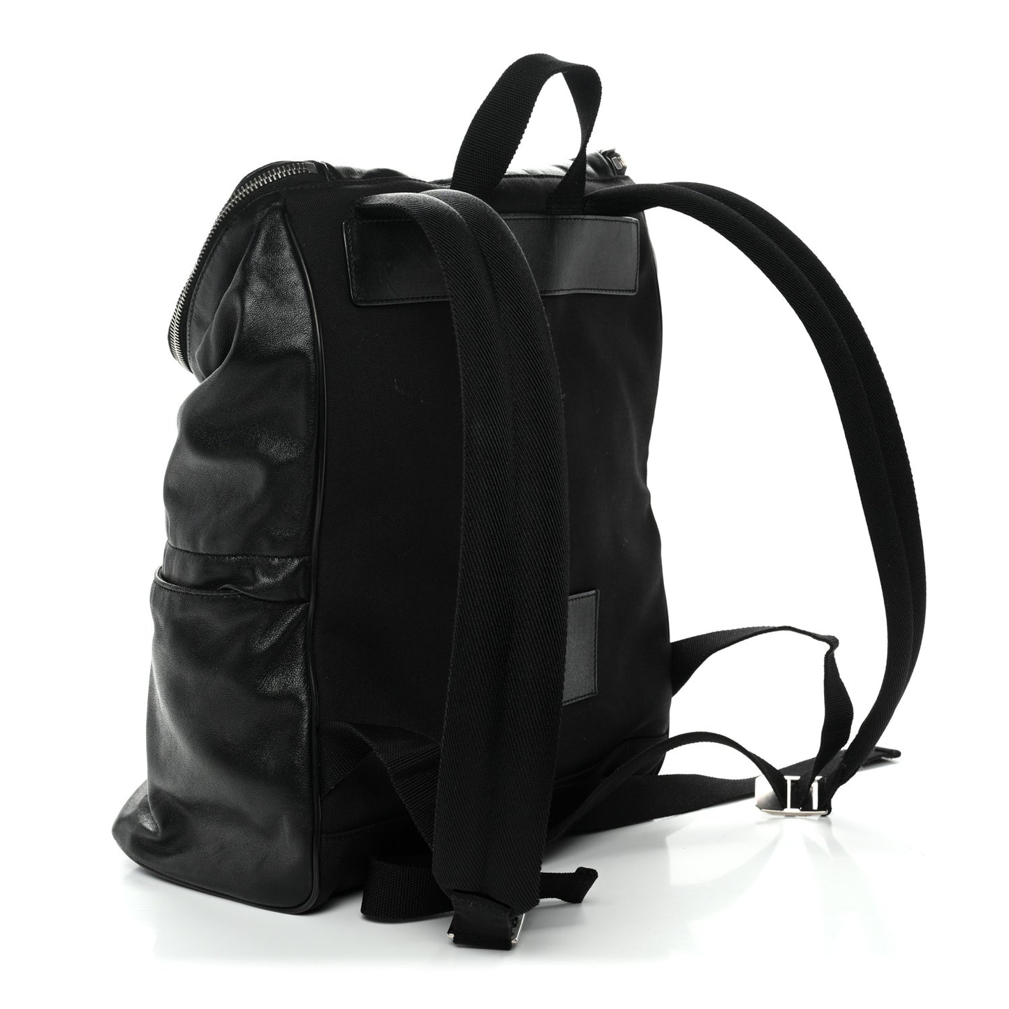 Canvas Calfskin Sid Backpack Black